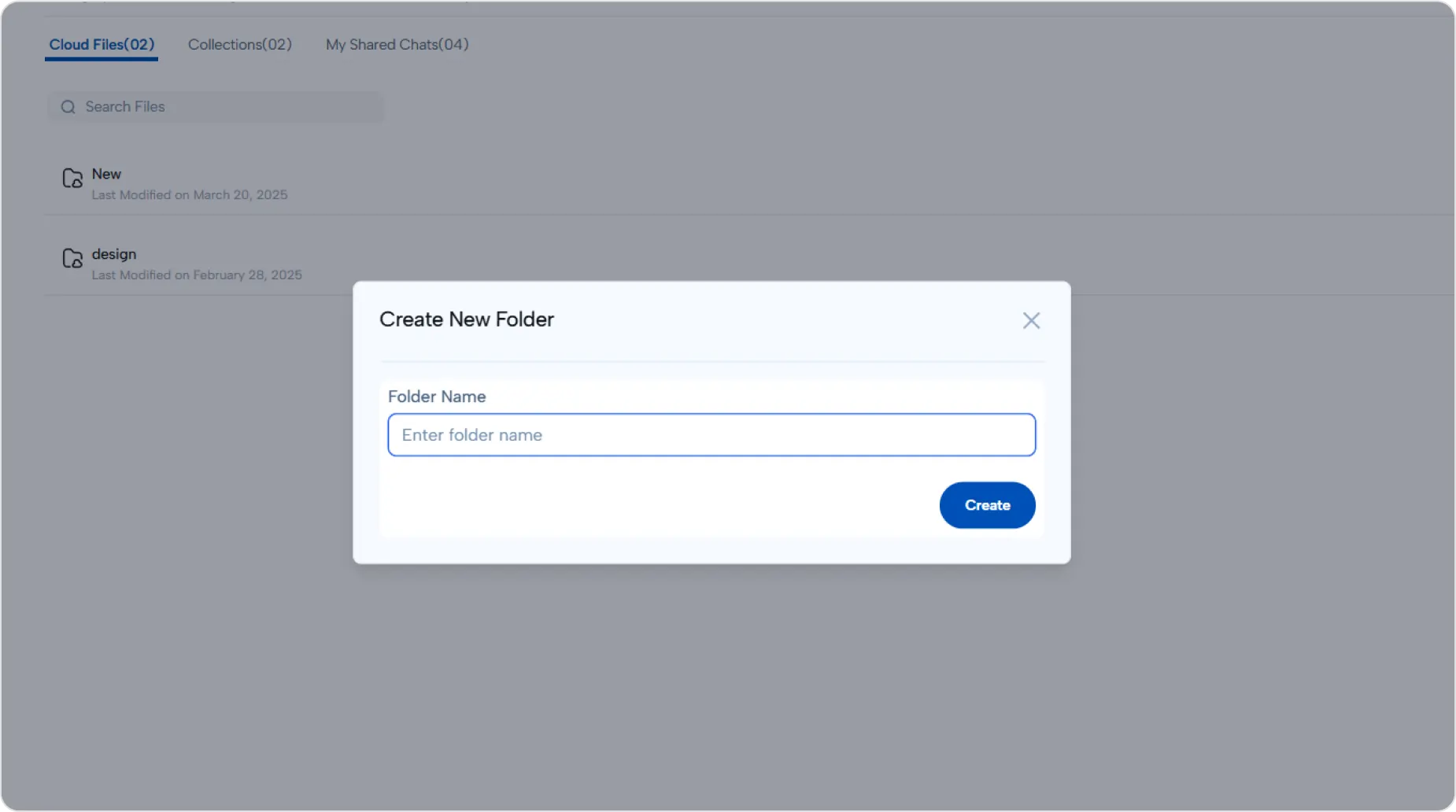 Create New Folder Dialog