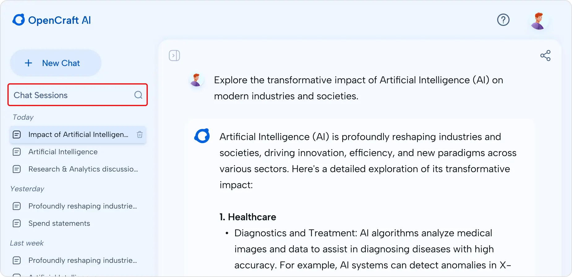 Accessing Chat Sessions