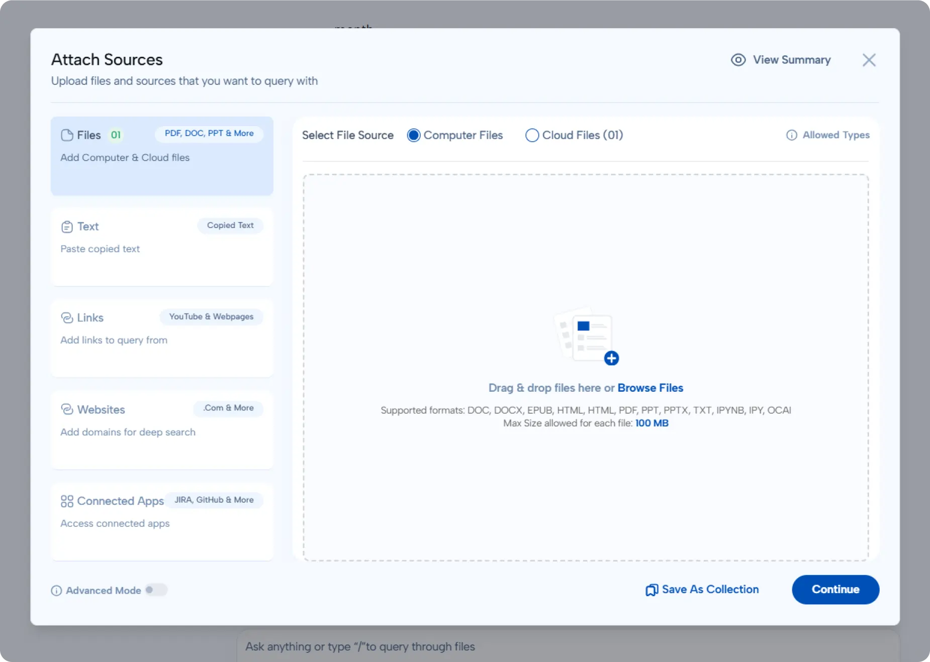 Attach Computer Files Dialog