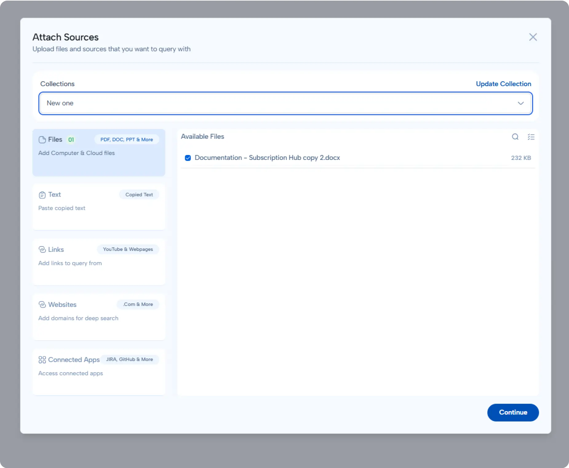 View Collection Dialog